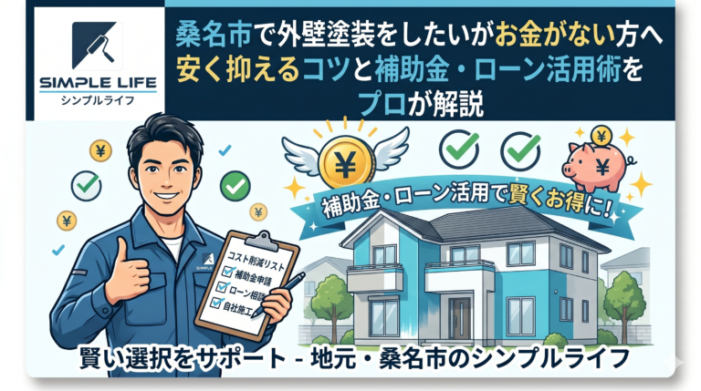 桑名市で外壁塗装をしたいがお金がない方へ｜安く抑えるコツと補助金・ローン活用術をプロが解説